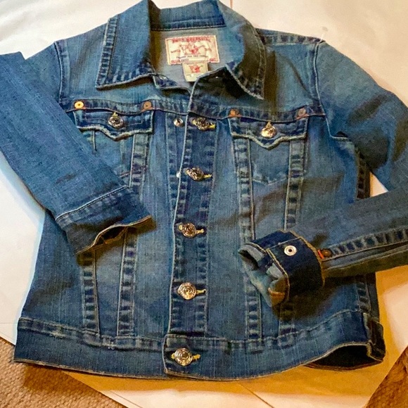 TRUE RELIGION Emily Fitted Denim Jean Jacket SZ.M - Picture 2 of 8